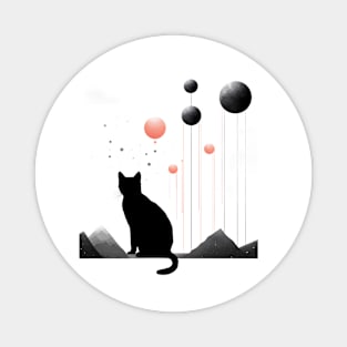 illustration cat lovers illustration cat lovers Magnet